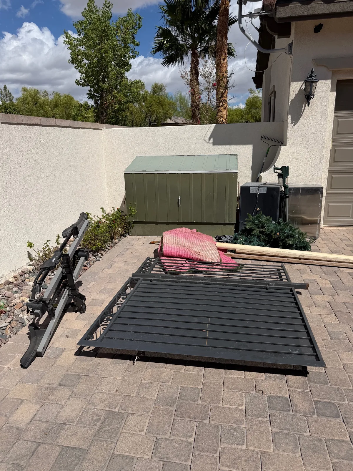 Junk removal area before pickup